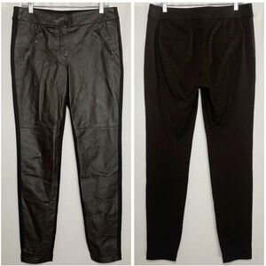 Worth Genuine Leather Brown Pull On Chic Pants